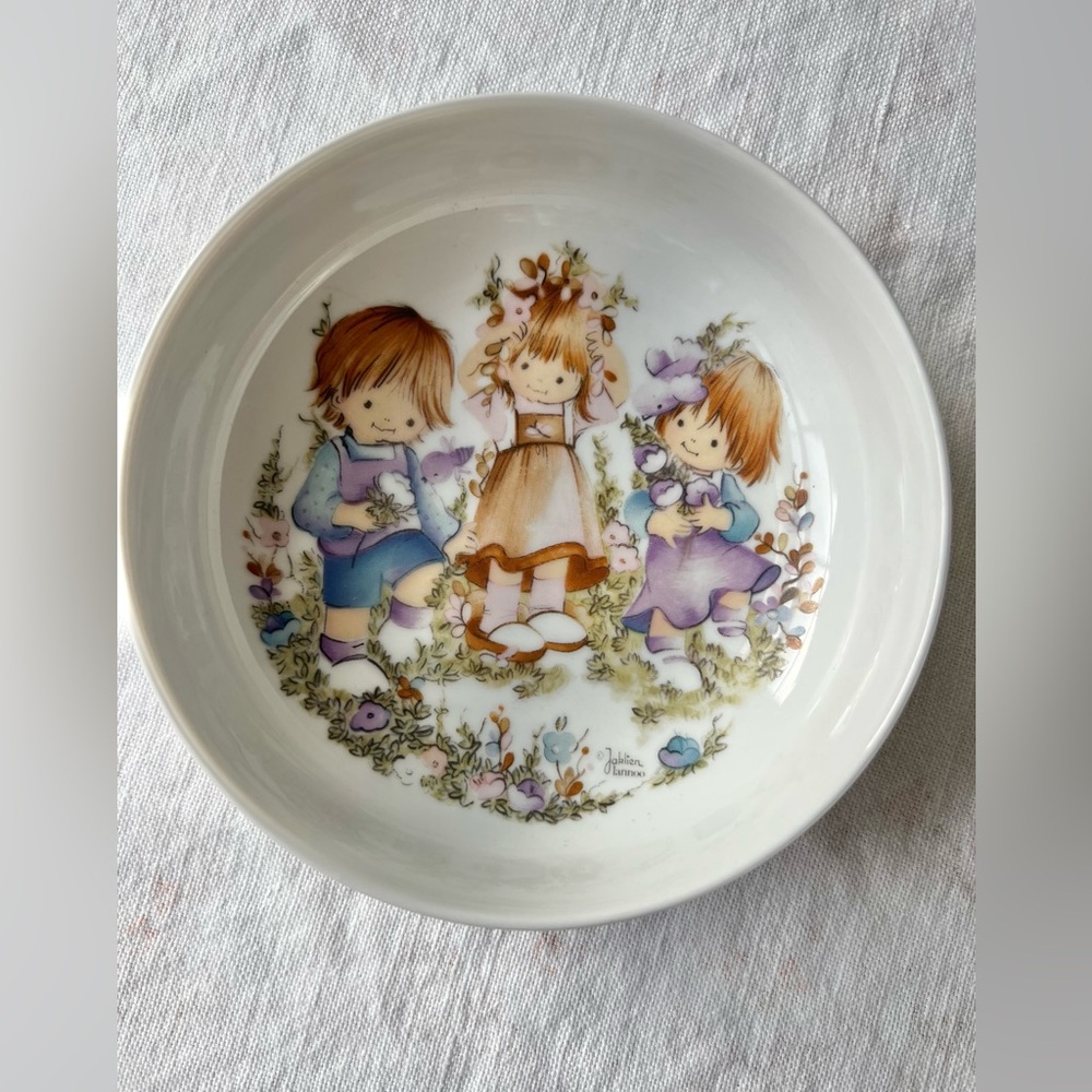 Vintage Children's Illustration Ceramic Bowl